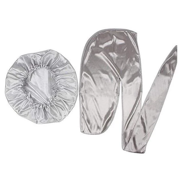 durag feminino satin cinza