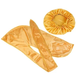 durag feminino satin dourado