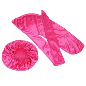 durag feminino seda rosa