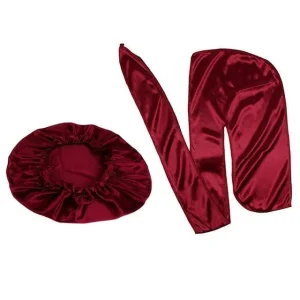 durag feminino cetim vermelho bordô