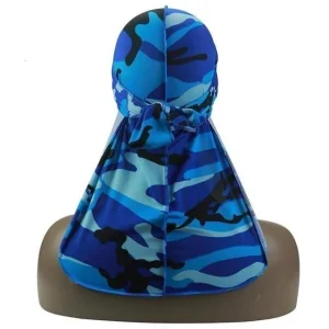 durag masculino camuflagem azul