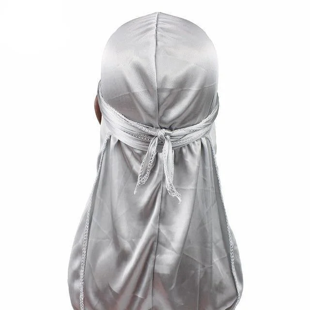 durag de seda cinza