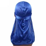 durag de seda azul elétrico