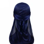durag de seda azul escuro