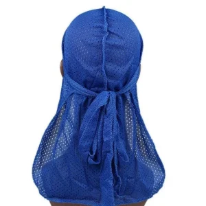 durag masculino com furos azul