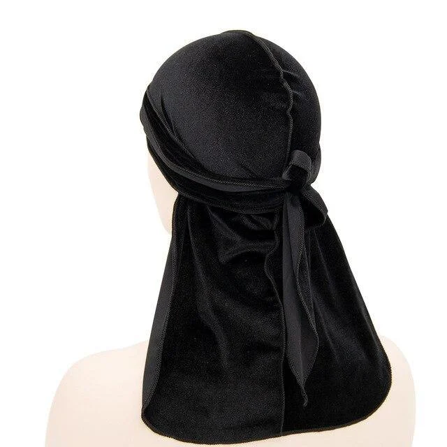Durag de Veludo Preto