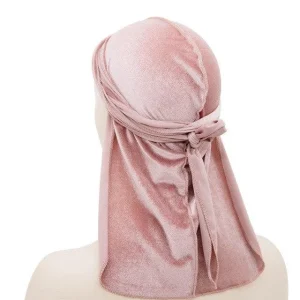 durag veludo mulher rosa