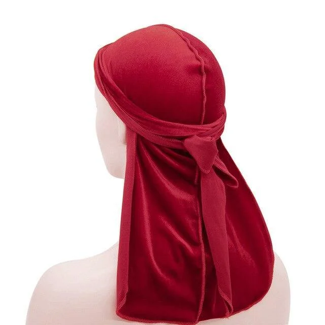 durag de veludo vermelho
