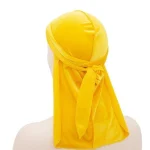 durag veludo mulher amarelo