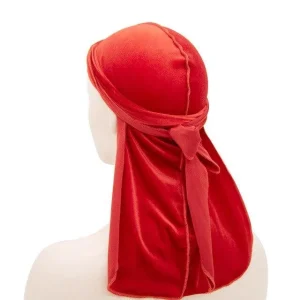 durag veludo mulher vermelho