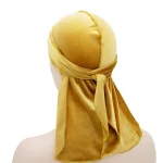 durag veludo feminino dourado