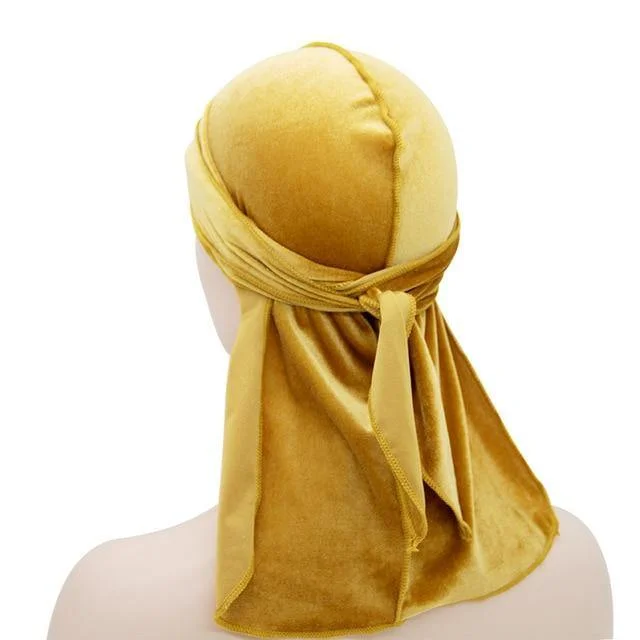 Durag Veludo Feminino Dourado