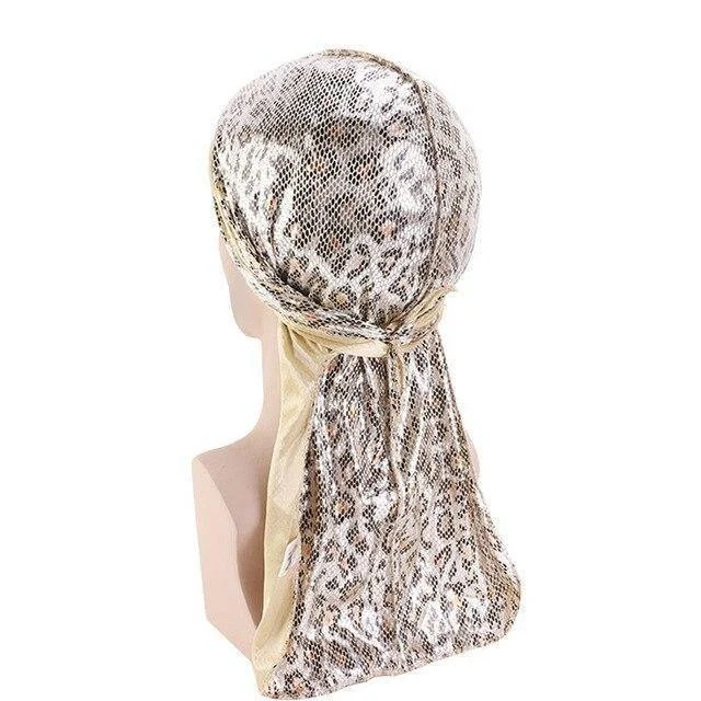 Durag Feminino Leopardo Dourado