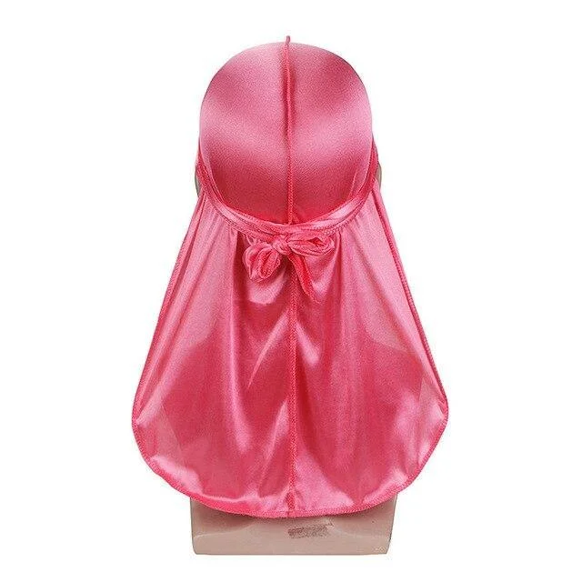 durag masculino cetim rosa claro