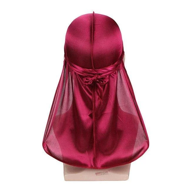 Durag Masculino Cetim Vermelho Bordô