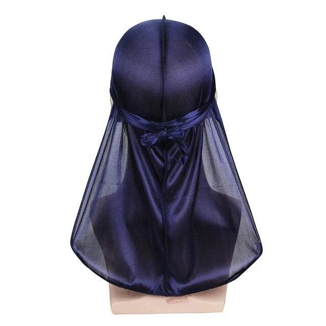Durag Masculino Cetim Azul Escuro
