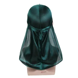 durag masculino cetim verde escuro