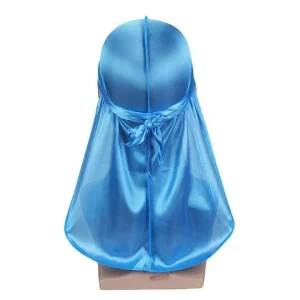 durag masculino cetim azul claro