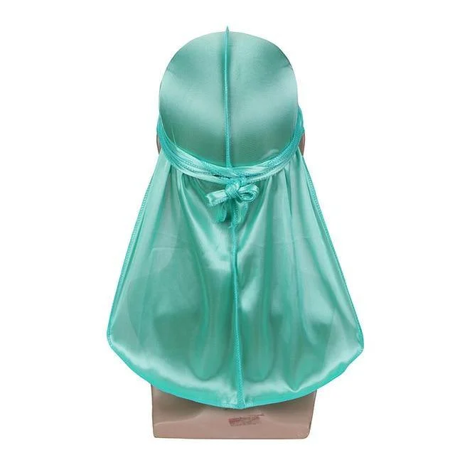 Durag Masculino de Cetim Verde Pastel