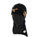 durag veludo dragão preto