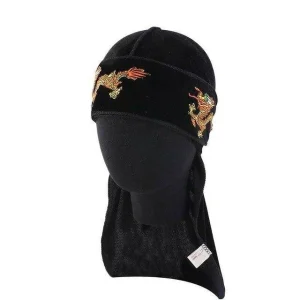durag veludo dragão preto