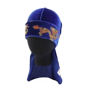 durag veludo dragão azul