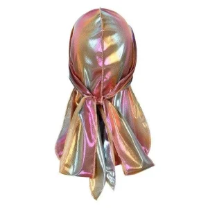 durag feminino brilhante dourado