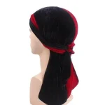 durag veludo vermelho e preto