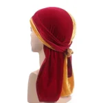durag veludo vermelho amarelo