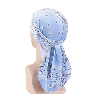 bandana durag azul claro
