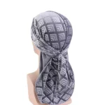 durag veludo cinza xadrez
