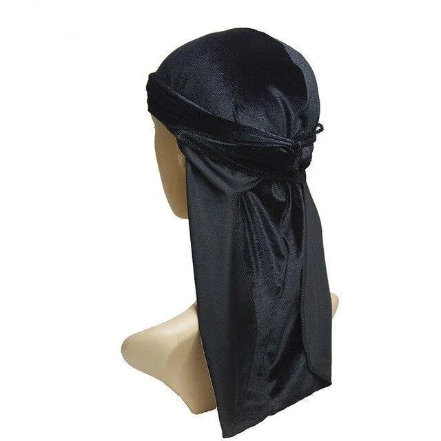 Durag Veludo Preto Mulher