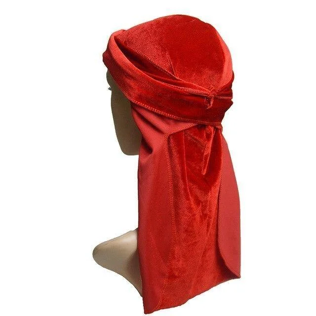 Durag de Veludo Vermelho Sangue