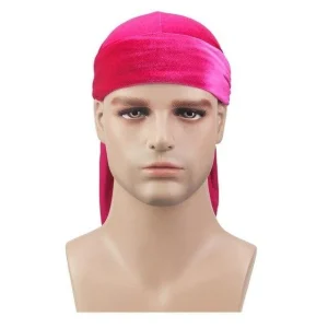 durag veludo rosa chiclete