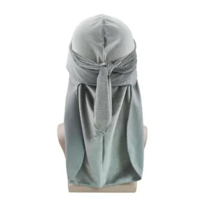 durag de veludo cinza