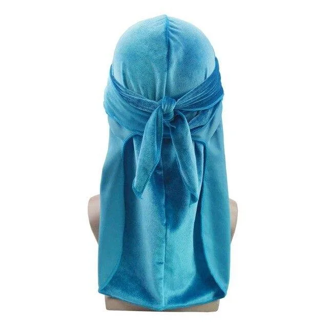 Durag Veludo Azul Claro