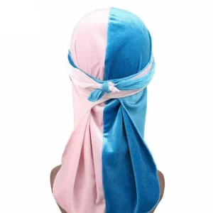 durag veludo rosa azul