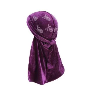 durag veludo caveira roxa