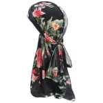 durag masculino flor preta