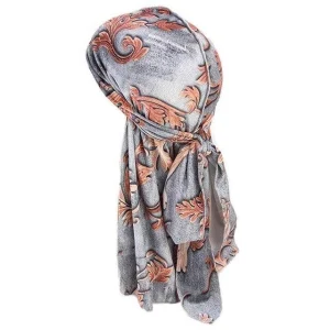 durag masculino flor cinza