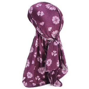 durag masculino flor roxa