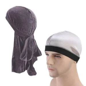 boné de onda cinza durag