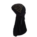 durag veludo estrela preta