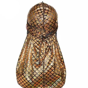 durag masculino escama dourada