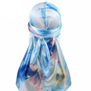 durag masculino flor azul céu